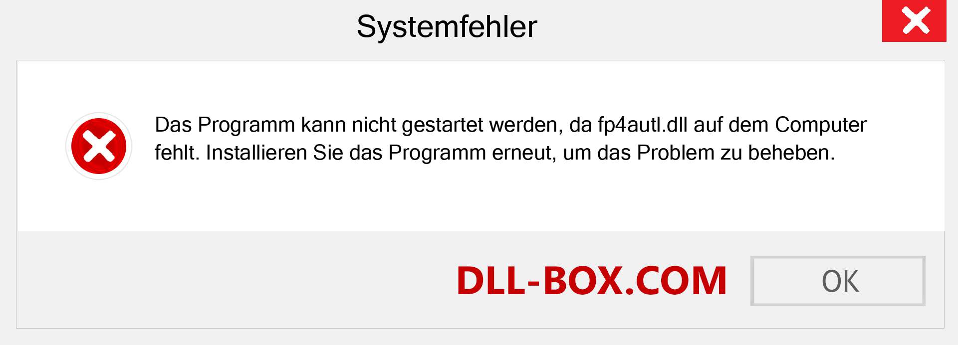 fp4autl.dll-Datei fehlt?. Download für Windows 7, 8, 10 - Fix fp4autl dll Missing Error unter Windows, Fotos, Bildern